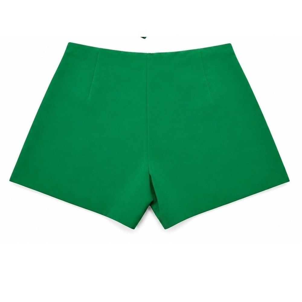 A New Day Green High Rise Pleated Shorts Size 10 Tailored Summer - Picture 3 of 9